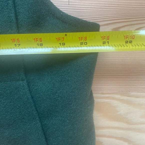 Vintage Orvis Forest Green Wool Vest Multiple Pockets Large - Picture 8 of 9